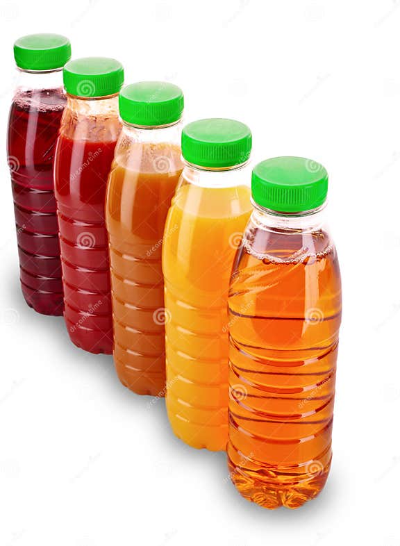 Bottles with Juice Isolated Stock Photo Image of refreshment, health 19391866