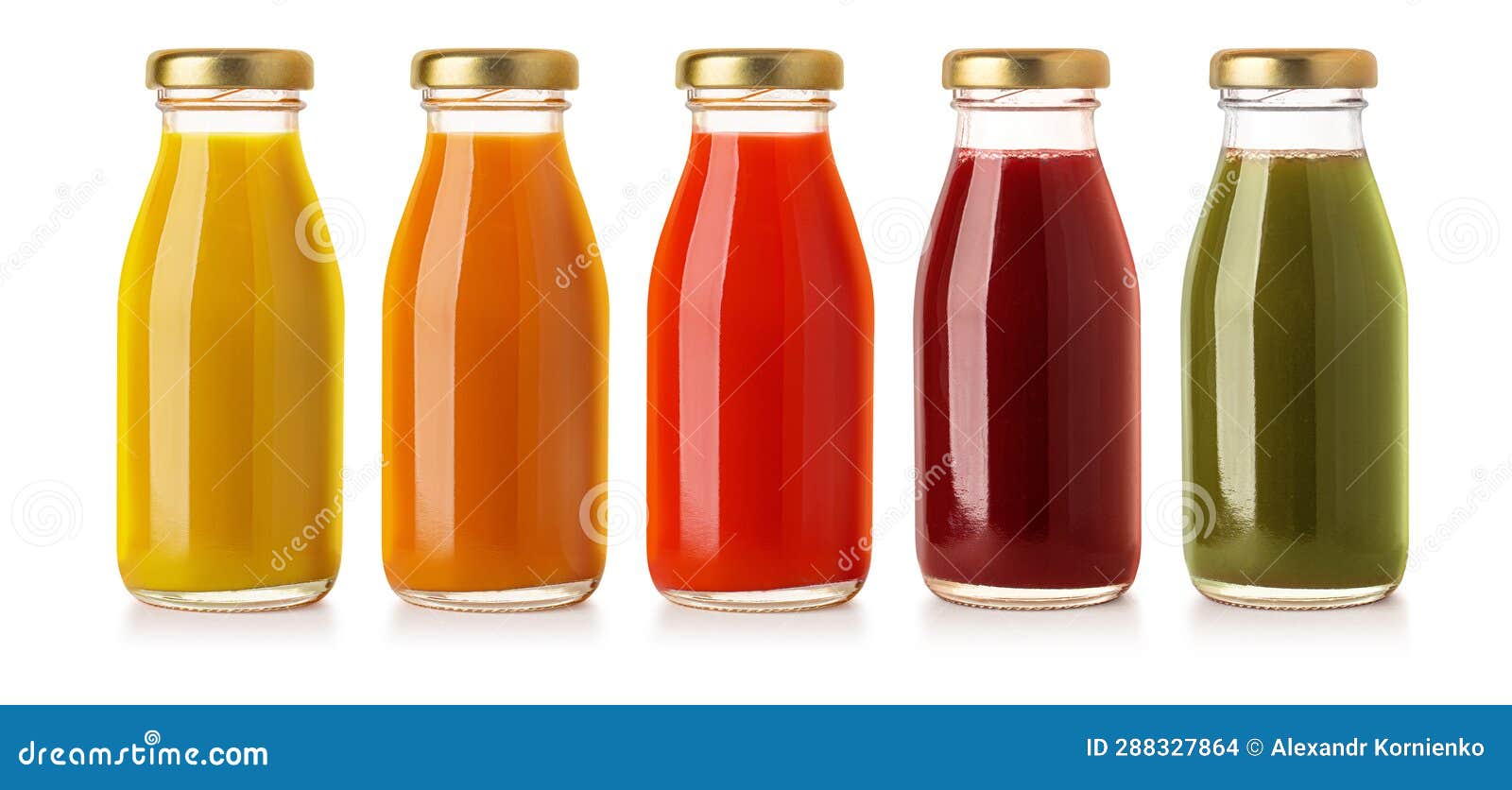 Bottles of juice isolated stock photo. Image of diet 288327864
