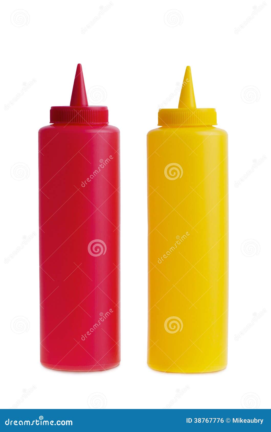 Bottles Of Ketchup And Mustard. Stock Photo Image of fast, food 38767776