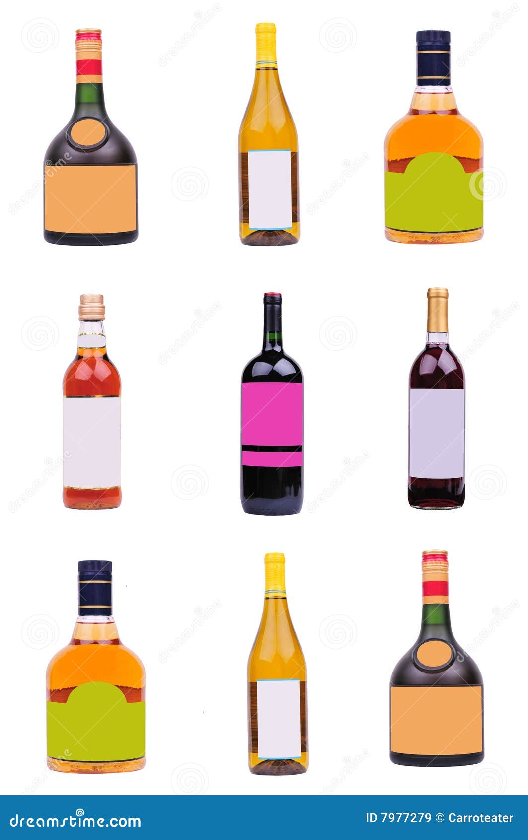 Bottles of liquor stock image. Image of luxury, bottle 7977279