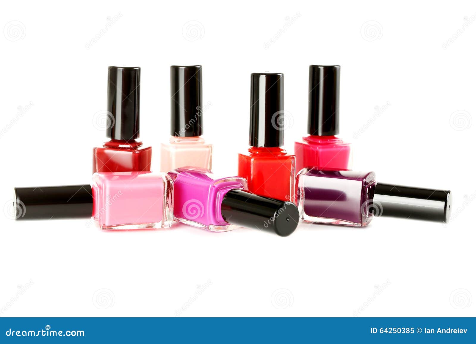 Bottles of nail polish stock image. Image of colourful 64250385