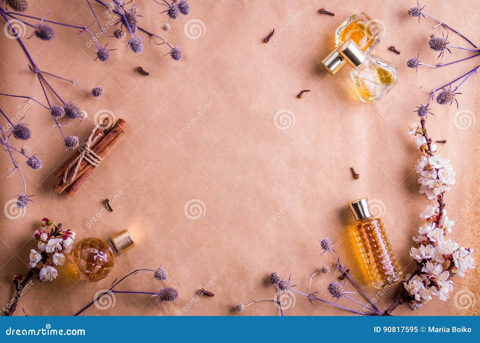 Bottles of Perfume with Ingredients Stock Image Image of essential