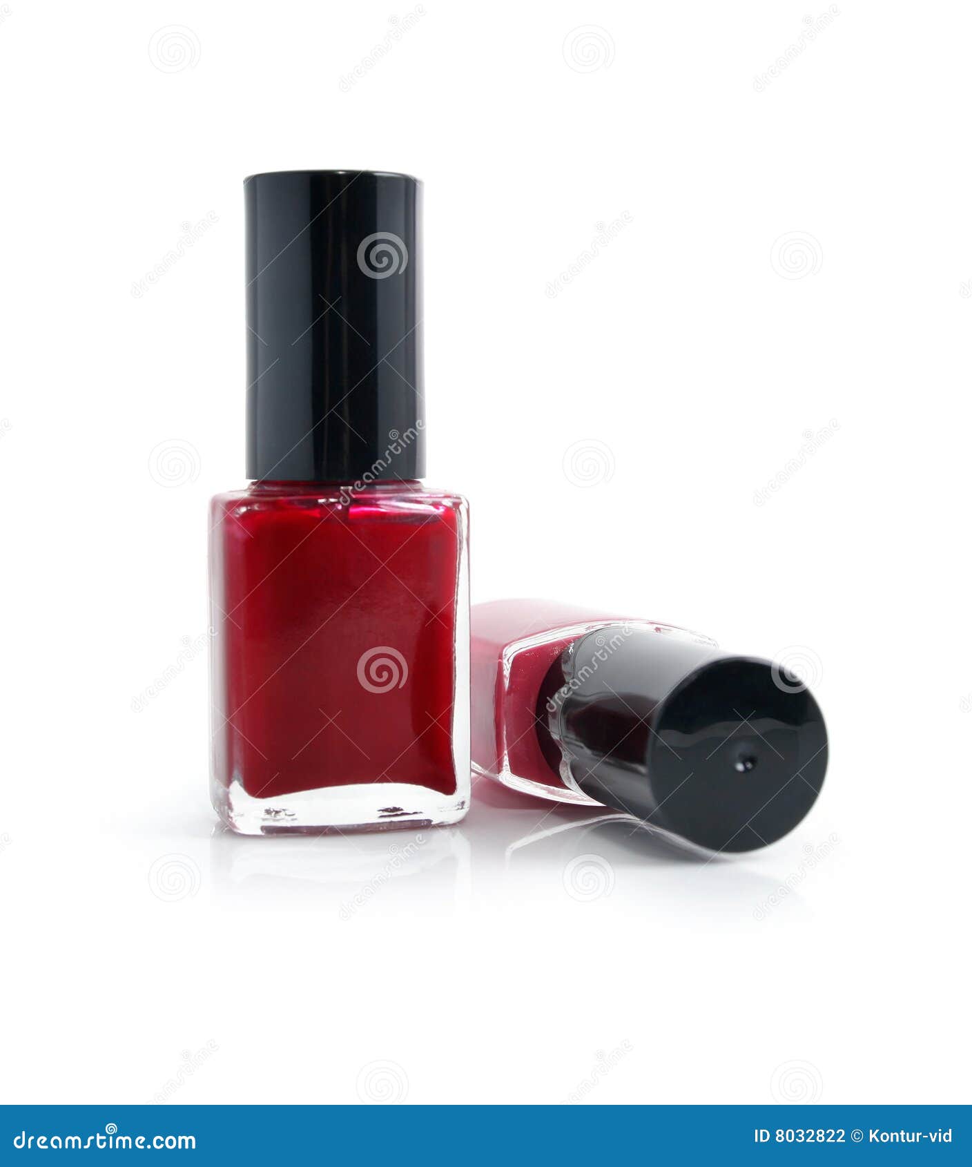 Bottles With Red Nail Polish Isolated Stock Photo Image of cosmetology, varnish 8032822
