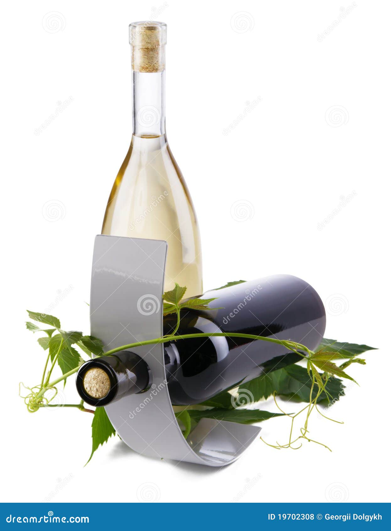 Bottles of Red and White Wine Stock Photo Image of bottle, french