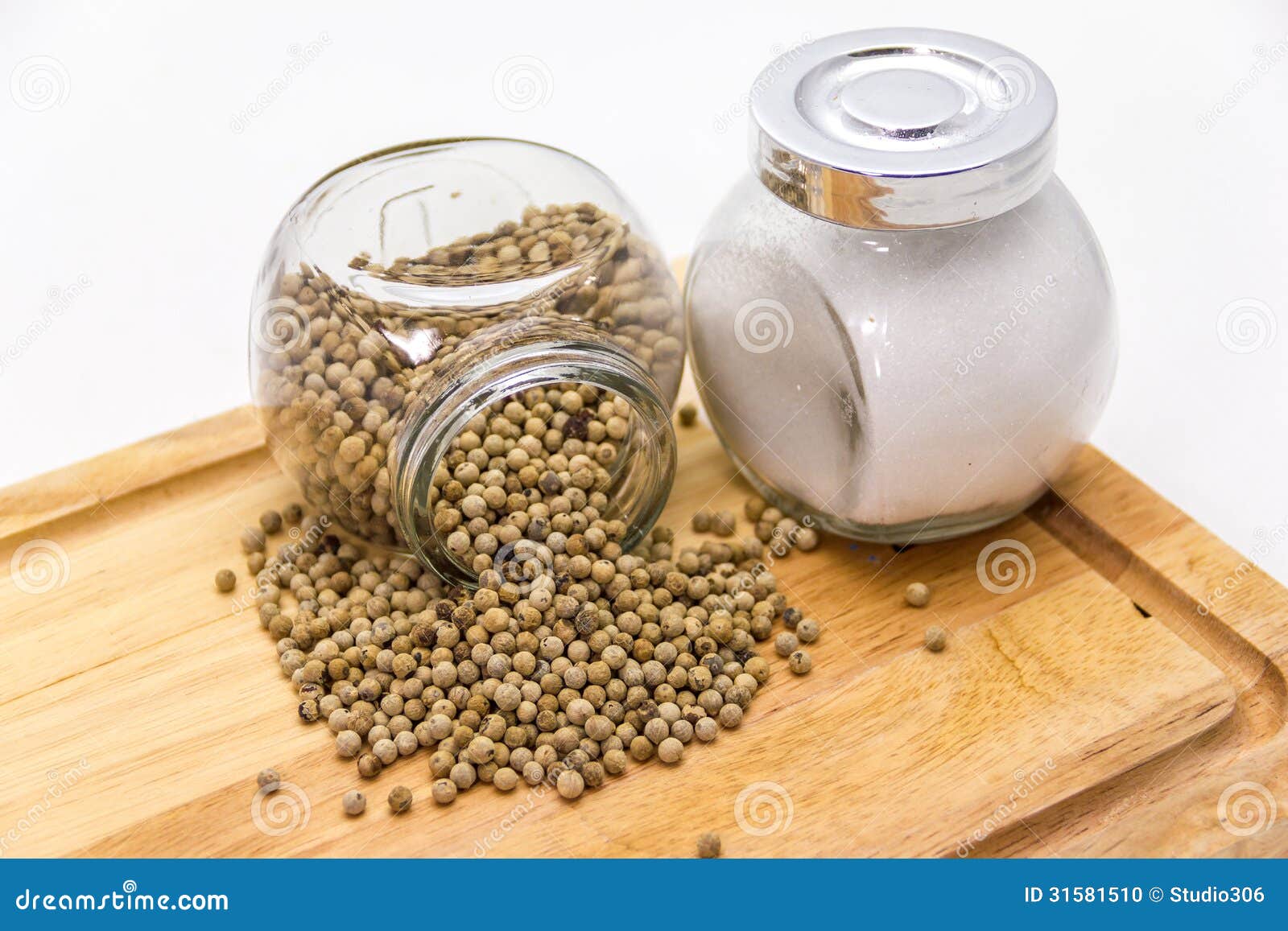 Bottles of salt and pepper stock photo. Image of ground 31581510