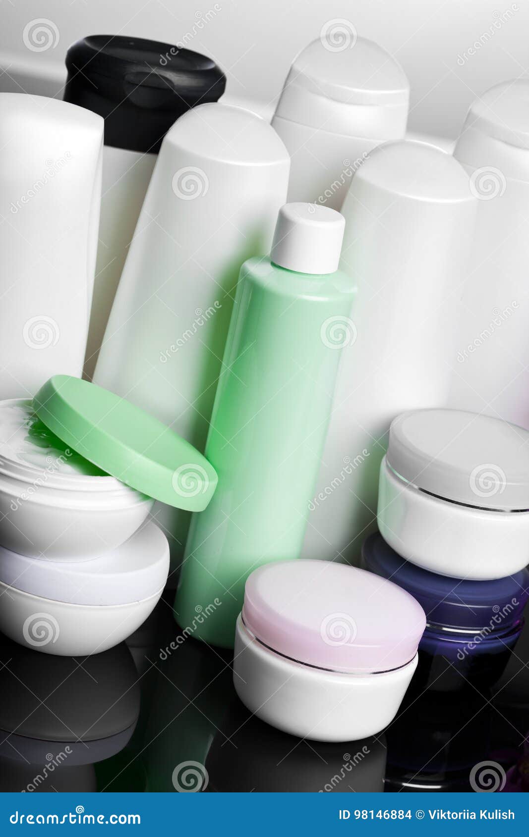 Bottles with shampoo stock photo. Image of beauty, bath 98146884