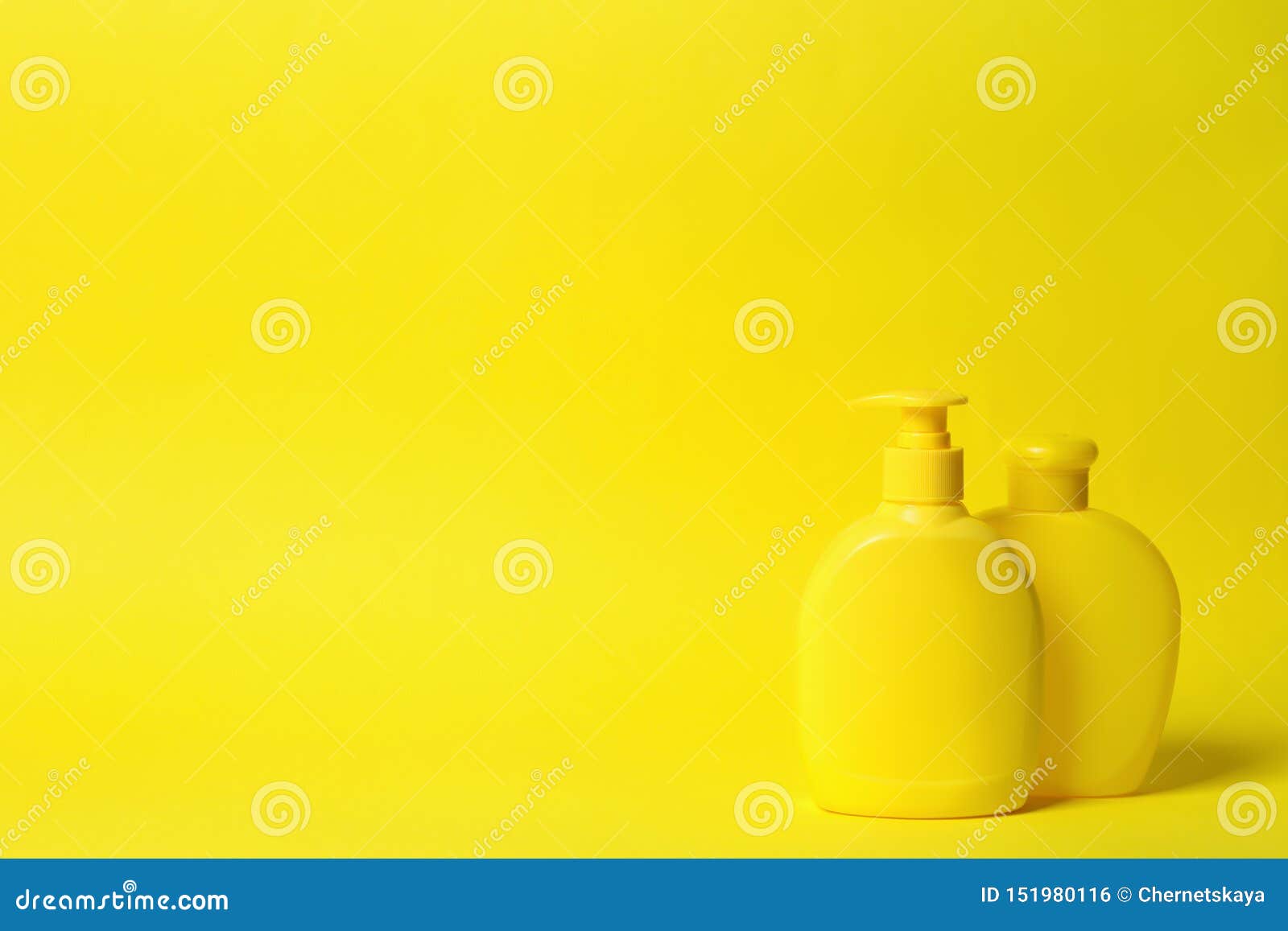 Download Bottles Of Shampoo On Yellow Background Natural Cosmetic Products Stock Photo Image Of Care Health 151980116 Yellowimages Mockups