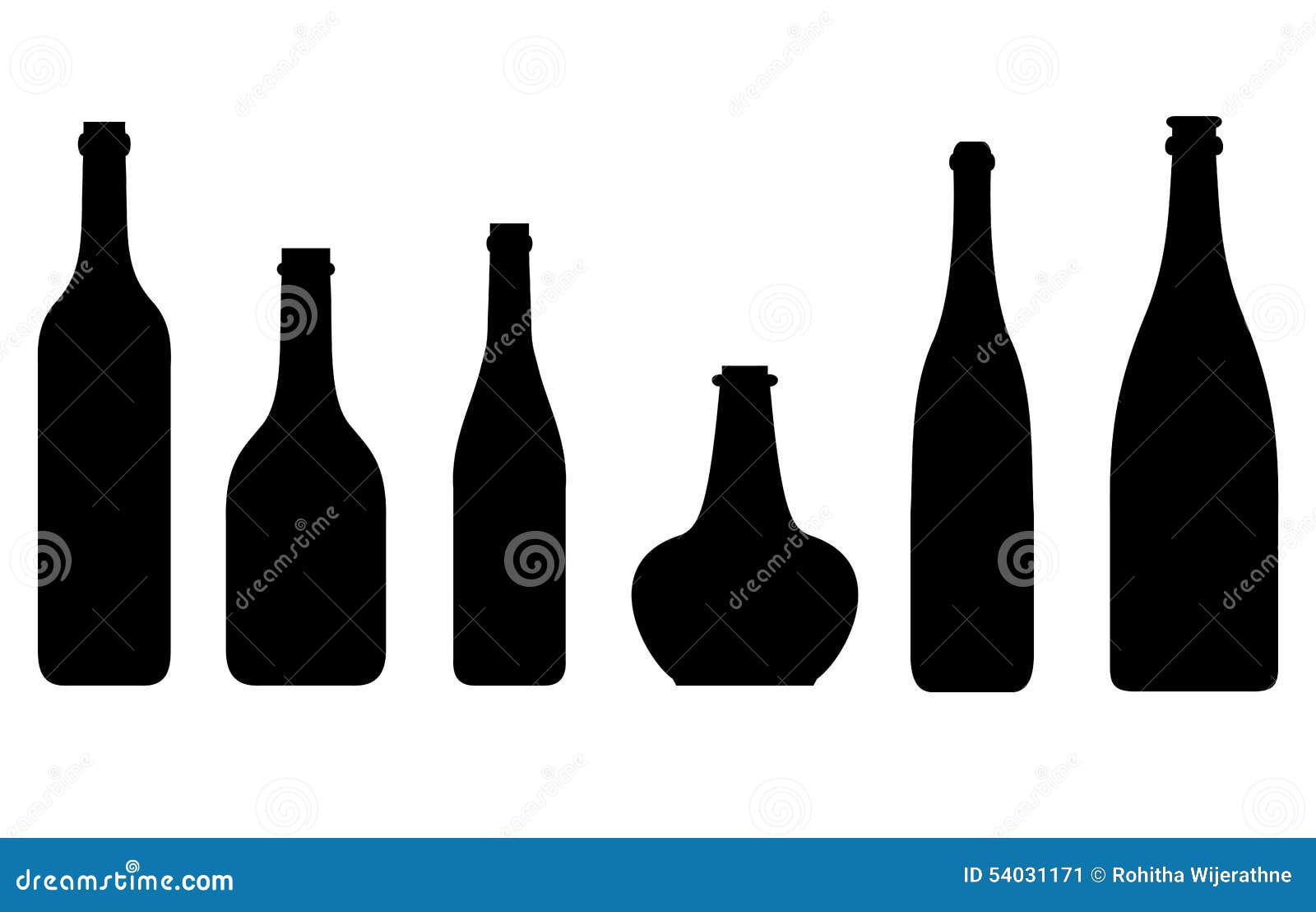 Bottles silhouette stock vector. Illustration of beverages 54031171