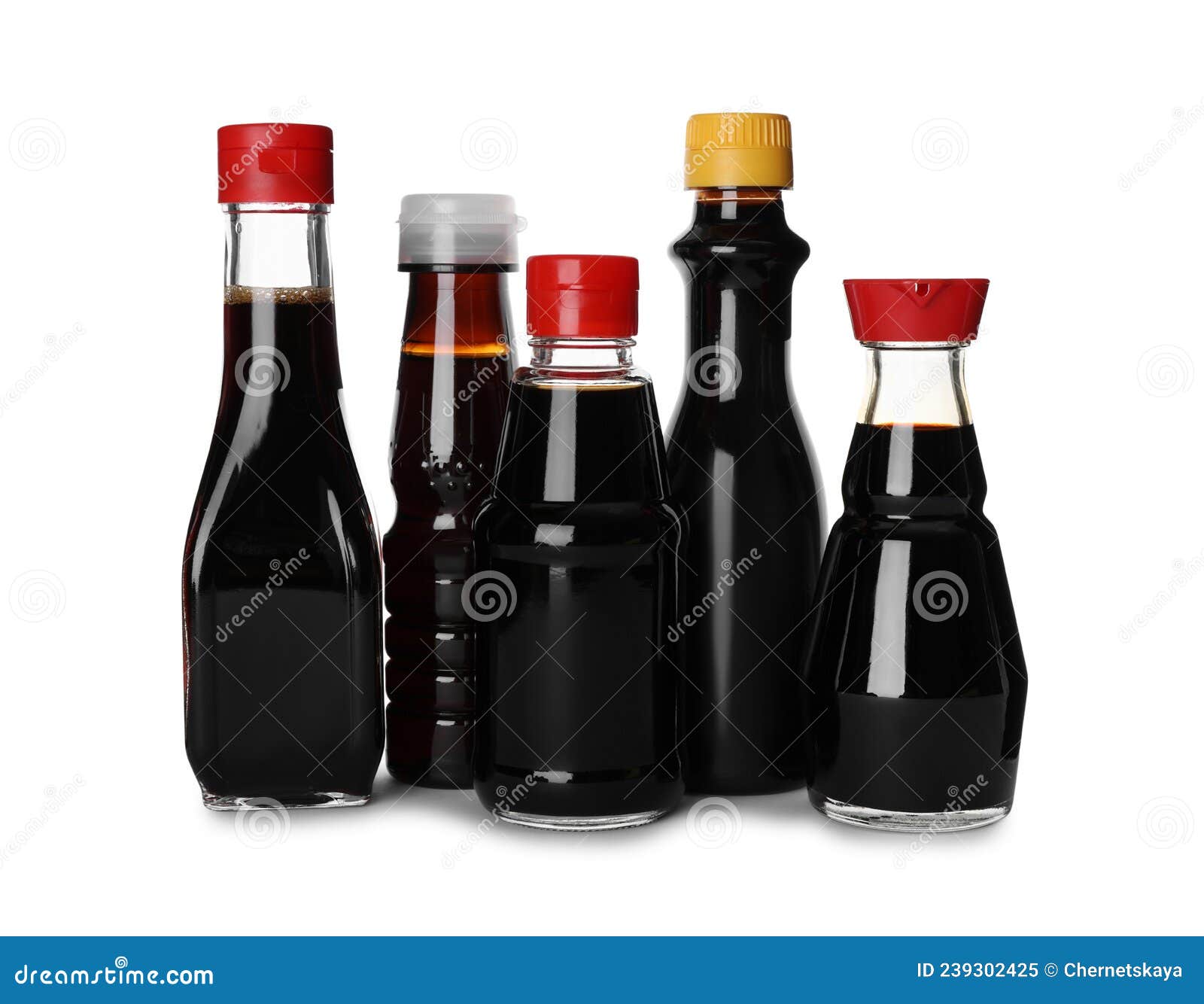 Bottles of Tasty Soy Sauce Isolated on White Stock Image Image of delicious, asia 239302425