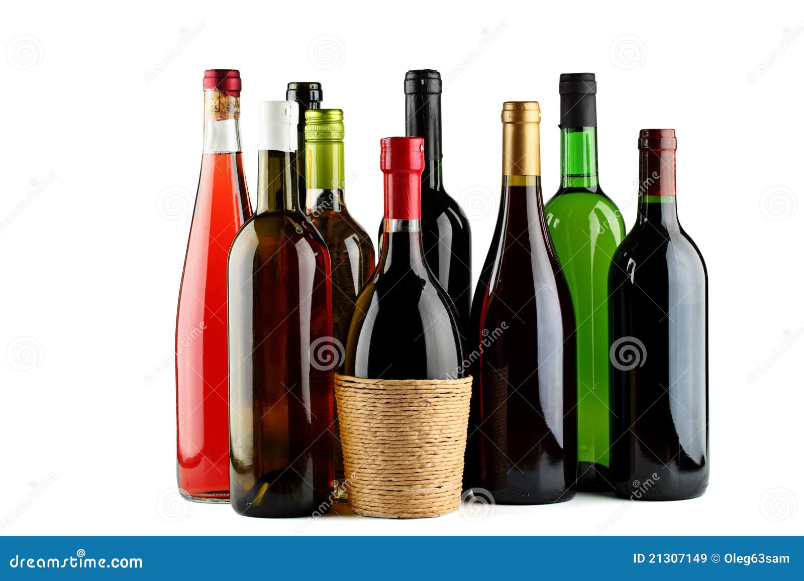 Bottles of wine. stock image. Image of beverage, liquid 21307149