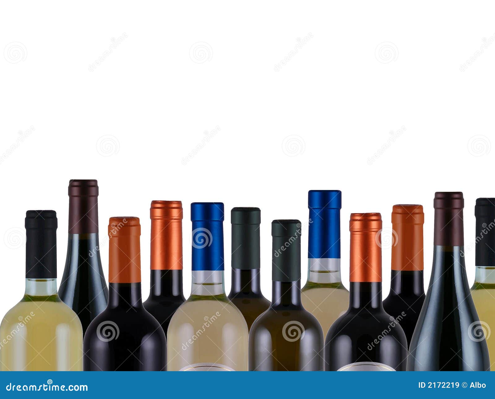Bottles of wine stock image. Image of drink, item, glass 2172219