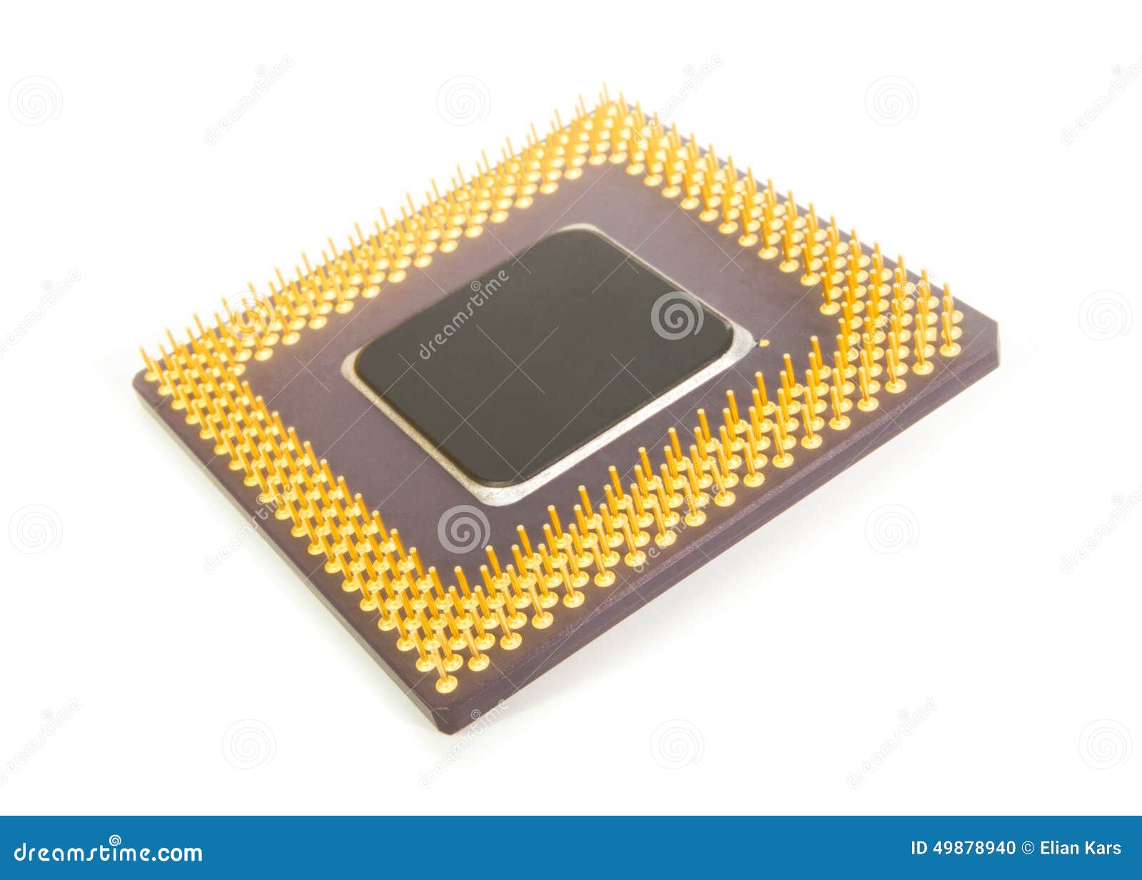 Bottom of a Computer Processor Chip Stock Photo Image of close, base