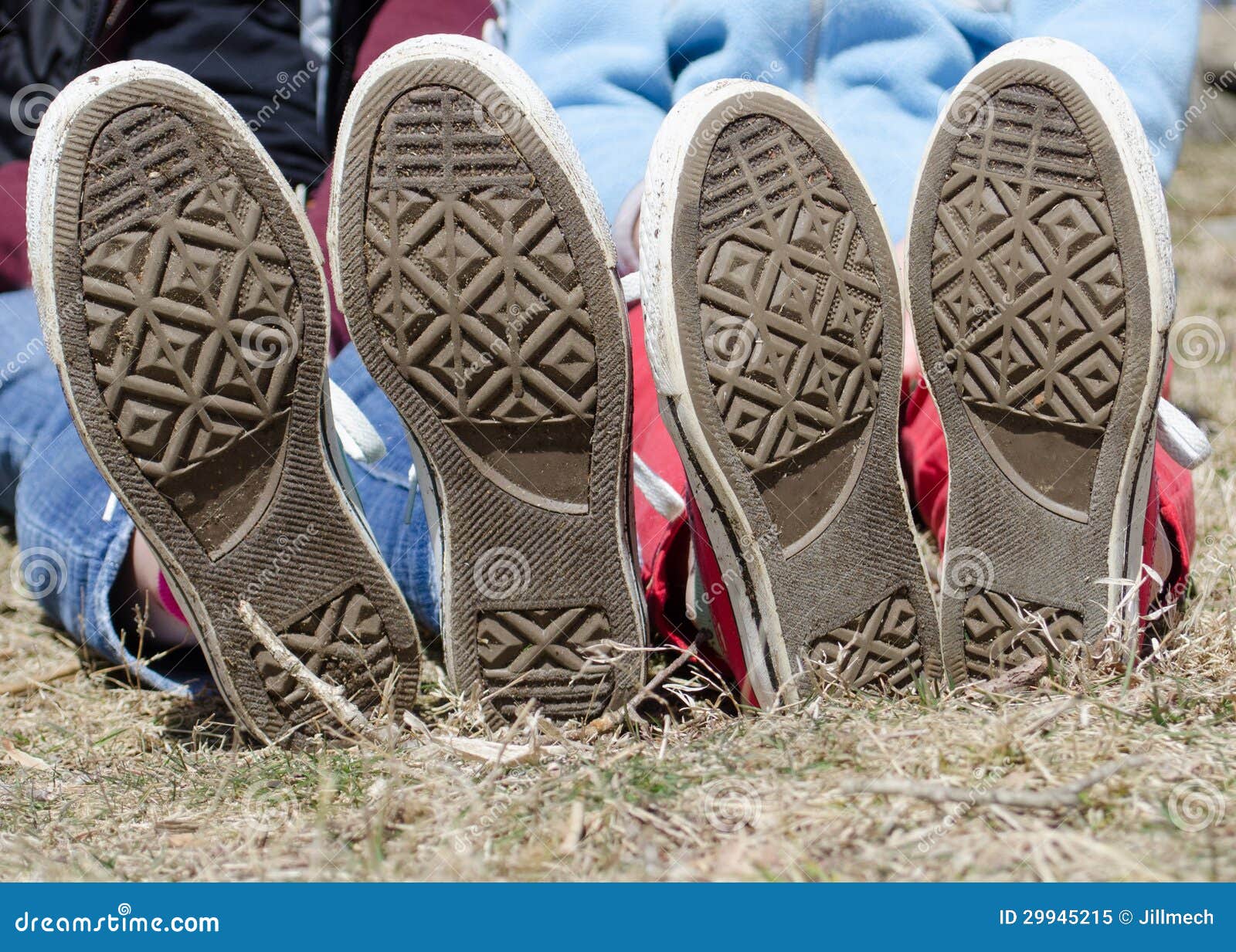 Bottom Sole Of Teen Sneakers Outside In 