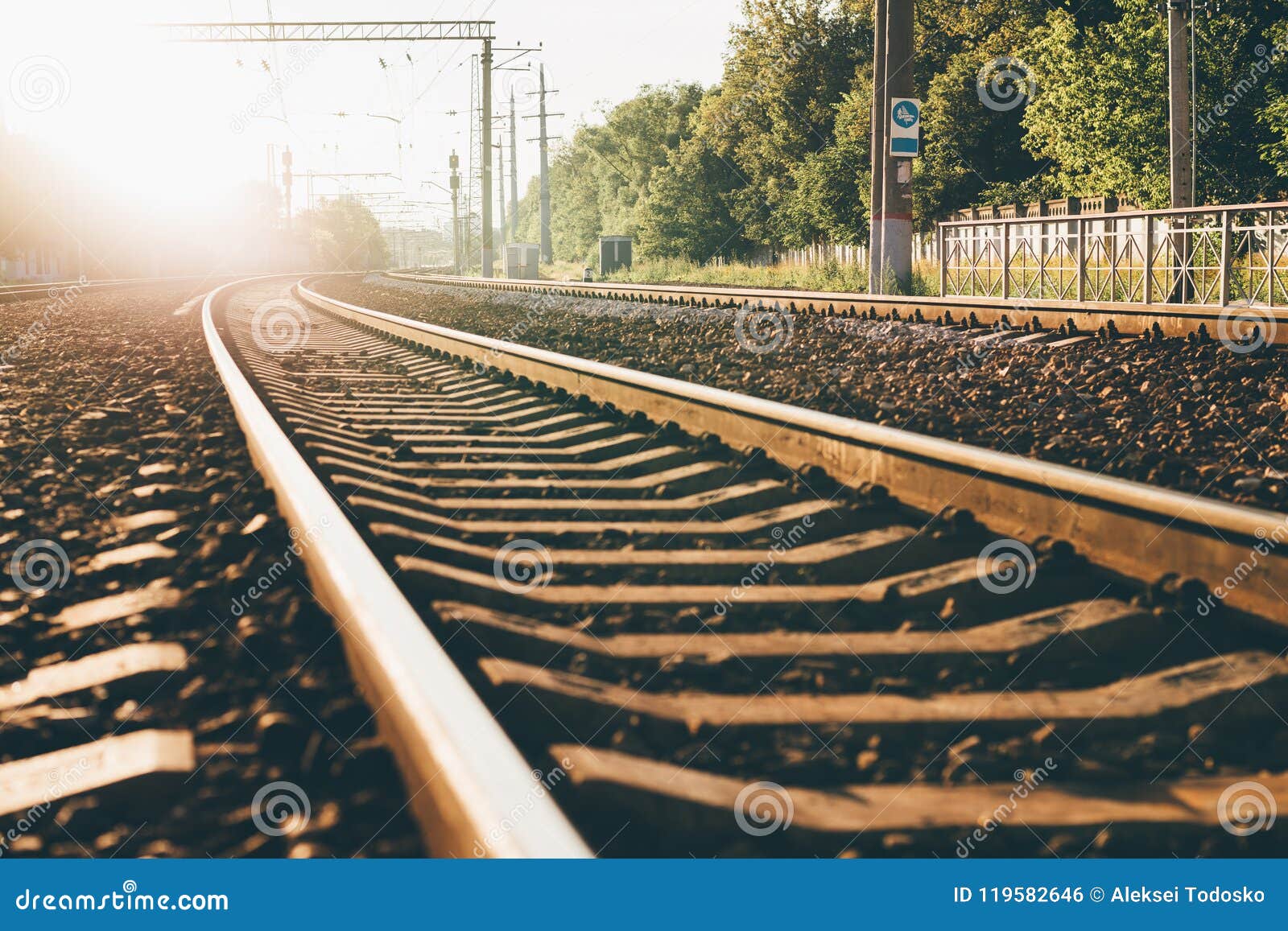 railway track, view from the ground