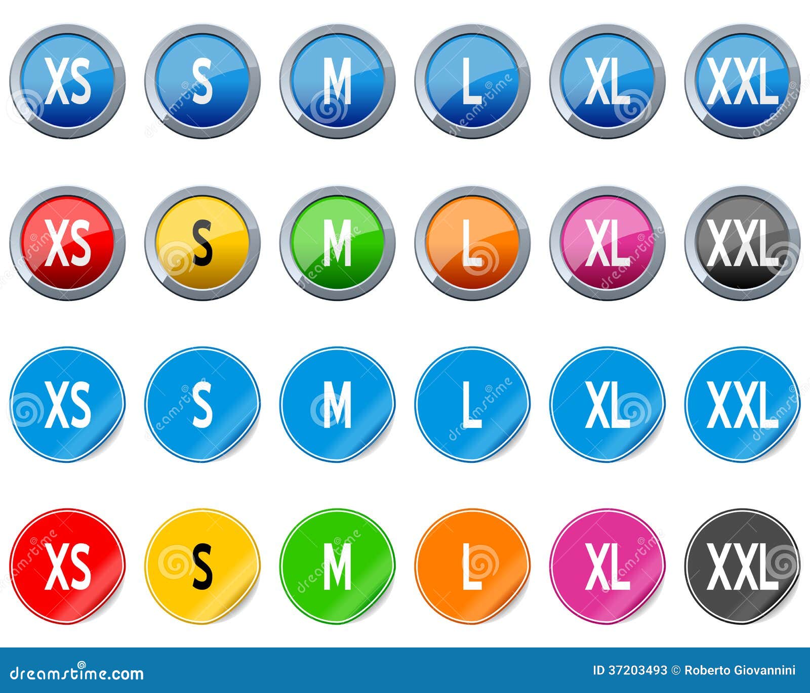 19MM Blanc Adhésif Vêtements Taille Autocollants, S/M/L/XL - Foto 10