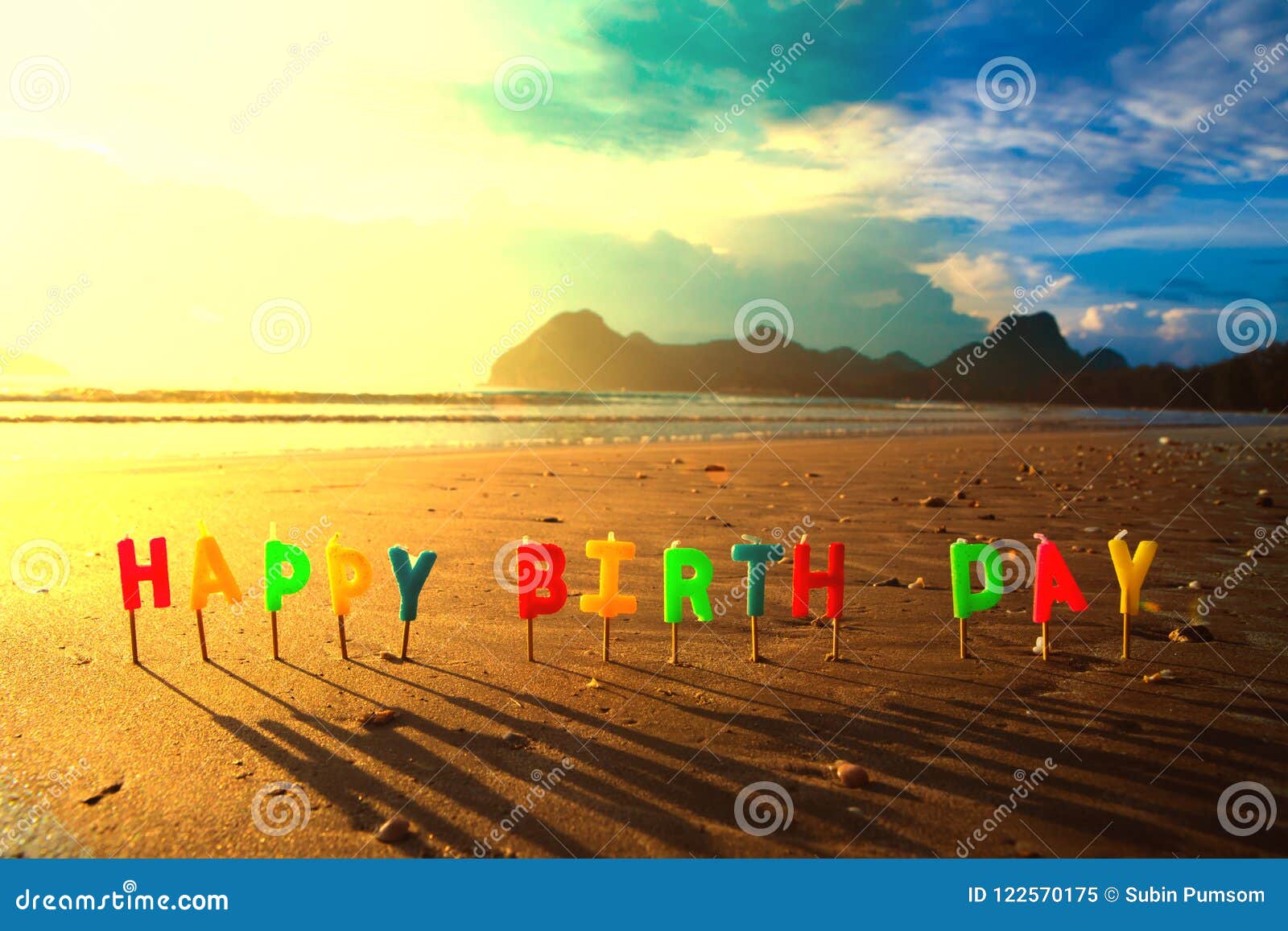 Signe De Plage De Joyeux Anniversaire Photos Libres De Droits Et Gratuites De Dreamstime