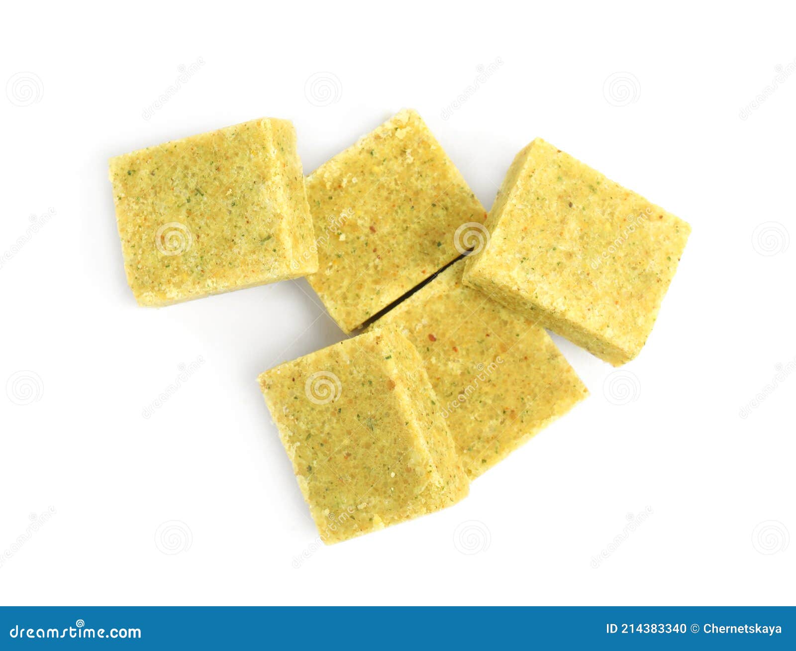 Bouillon Cubes on White Background, Top View Stock Photo Image of concentrate, concentrated