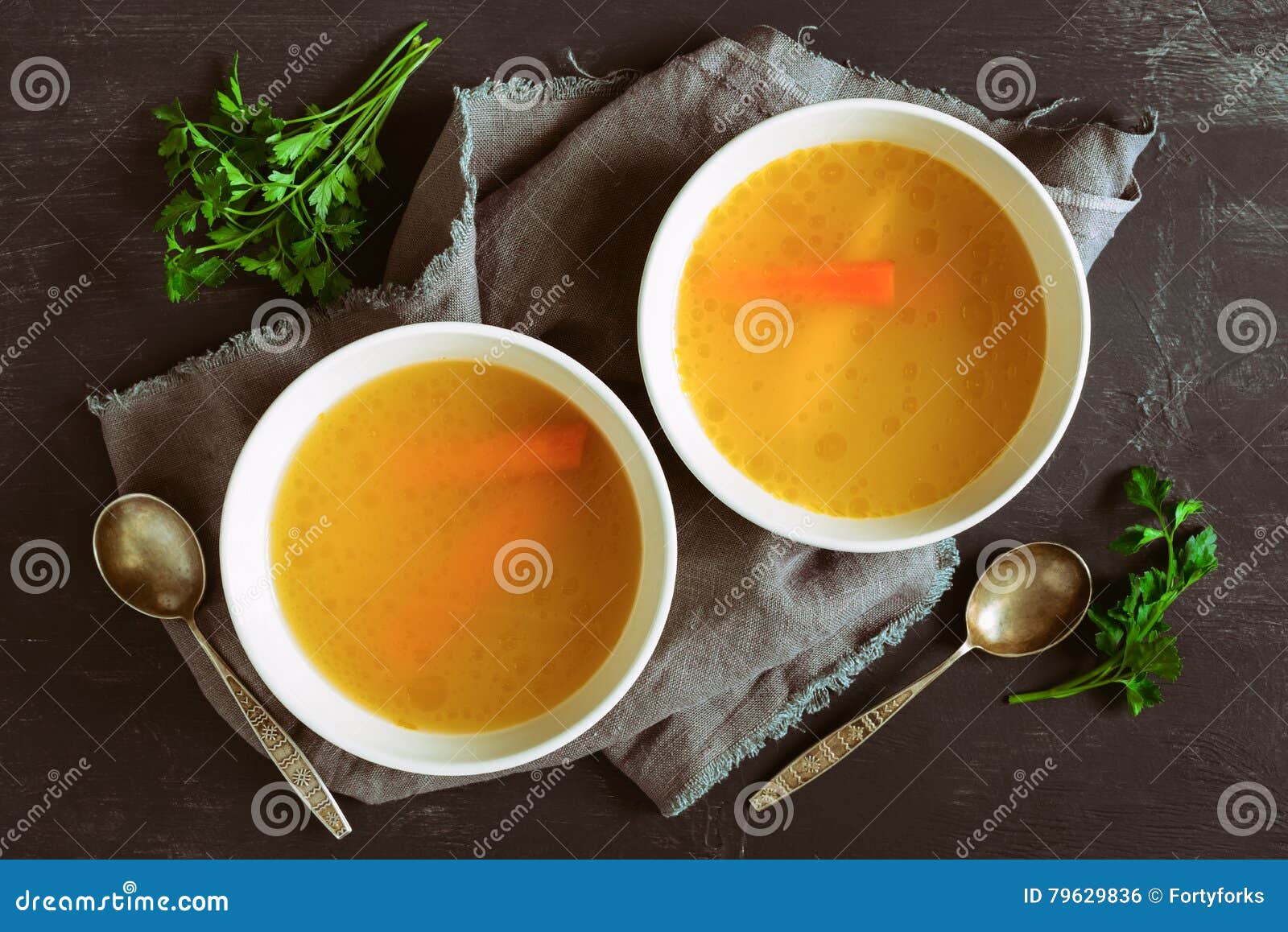 bouillon served in two bowls