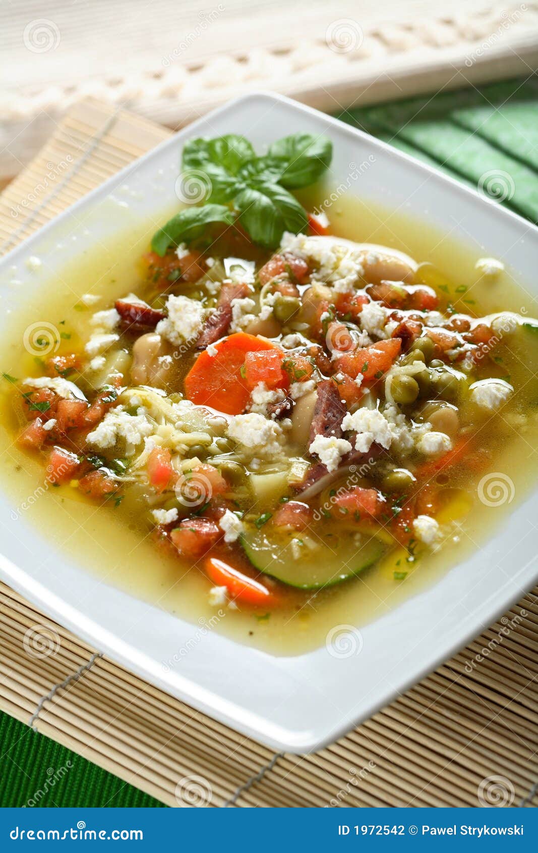 Bouillon with vegetables stock photo. Image of plate, arranged 1972542