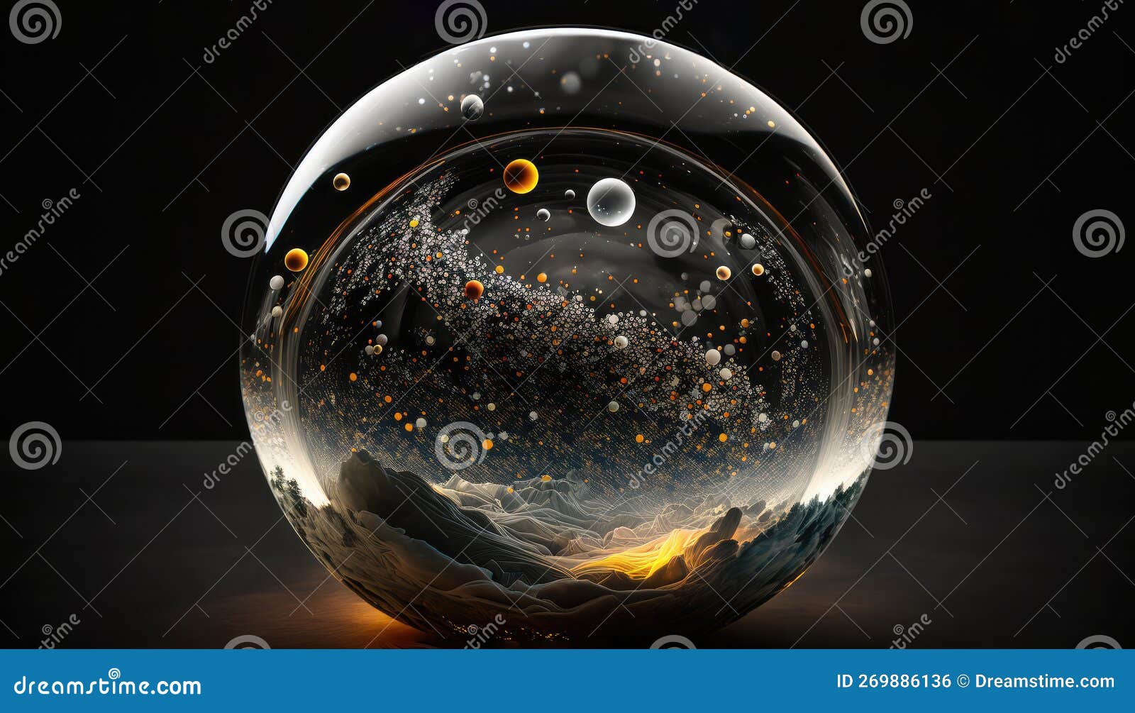 Boule De Cristal Avec L'espace Intérieur Environnement Garder Planète  Propre Et Monde Illustration Stock - Illustration du vert, forêt: 269886136