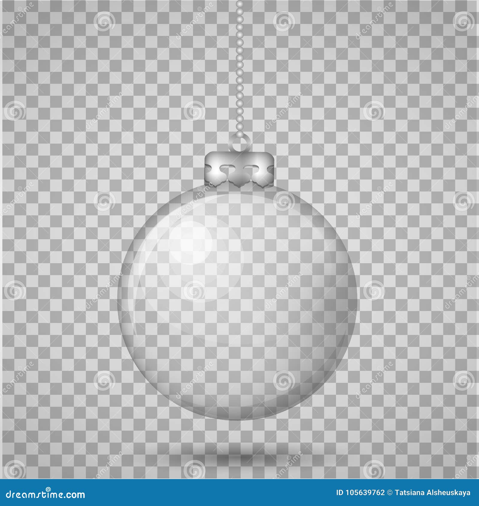 Boule Transparente En Verre De Noël Disolement Sur Un Fond