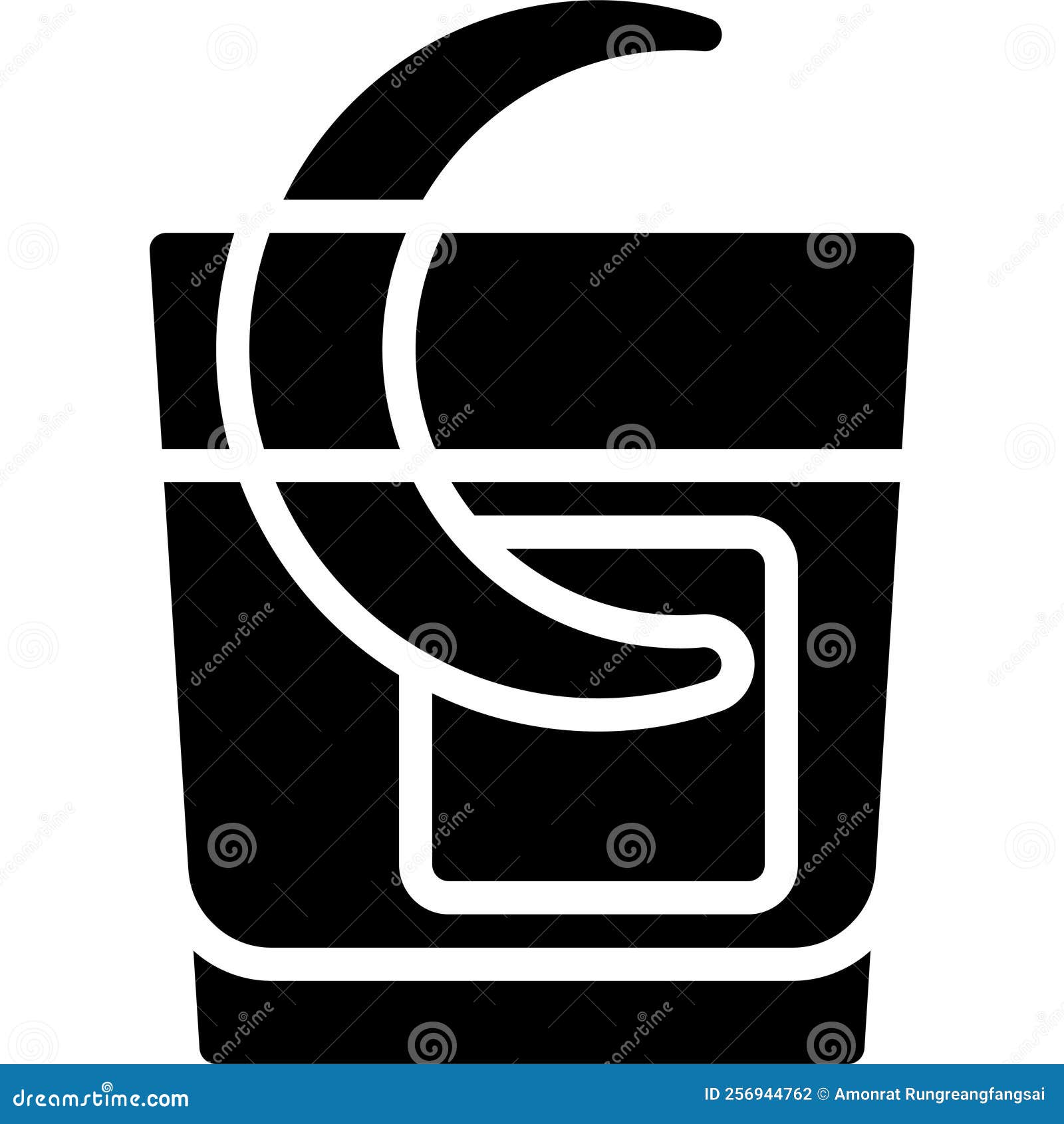 Boulevardier Cocktail Icon, Alcoholic Mixed Drink Vector Stock Vector