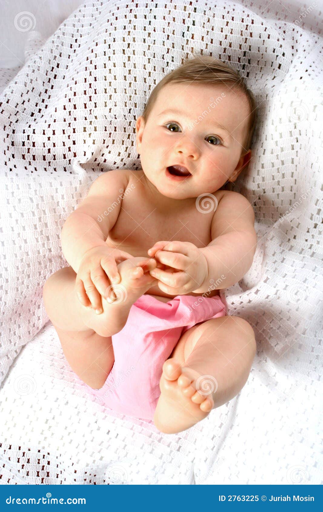 Bouncing Baby Play with Toes Stock Image - Image of infant