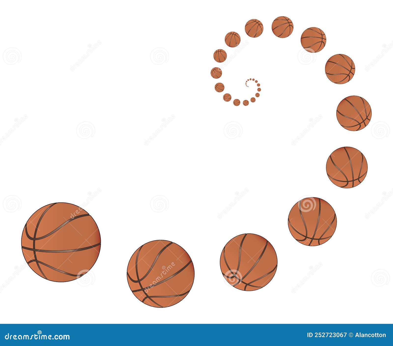 Bouncing Basketball Cartoon Vector 28107385