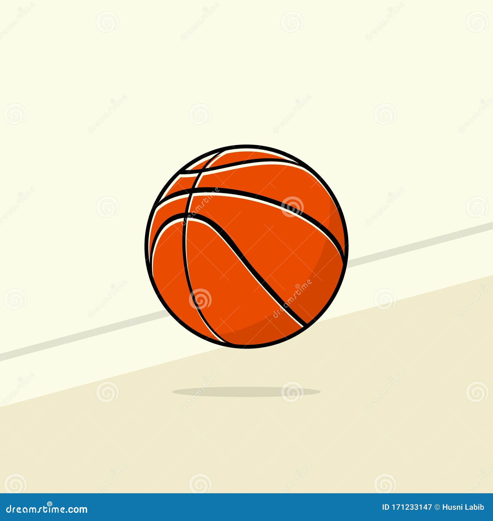 Bouncing Basketball Vector Illustration Stock Vector Illustration of