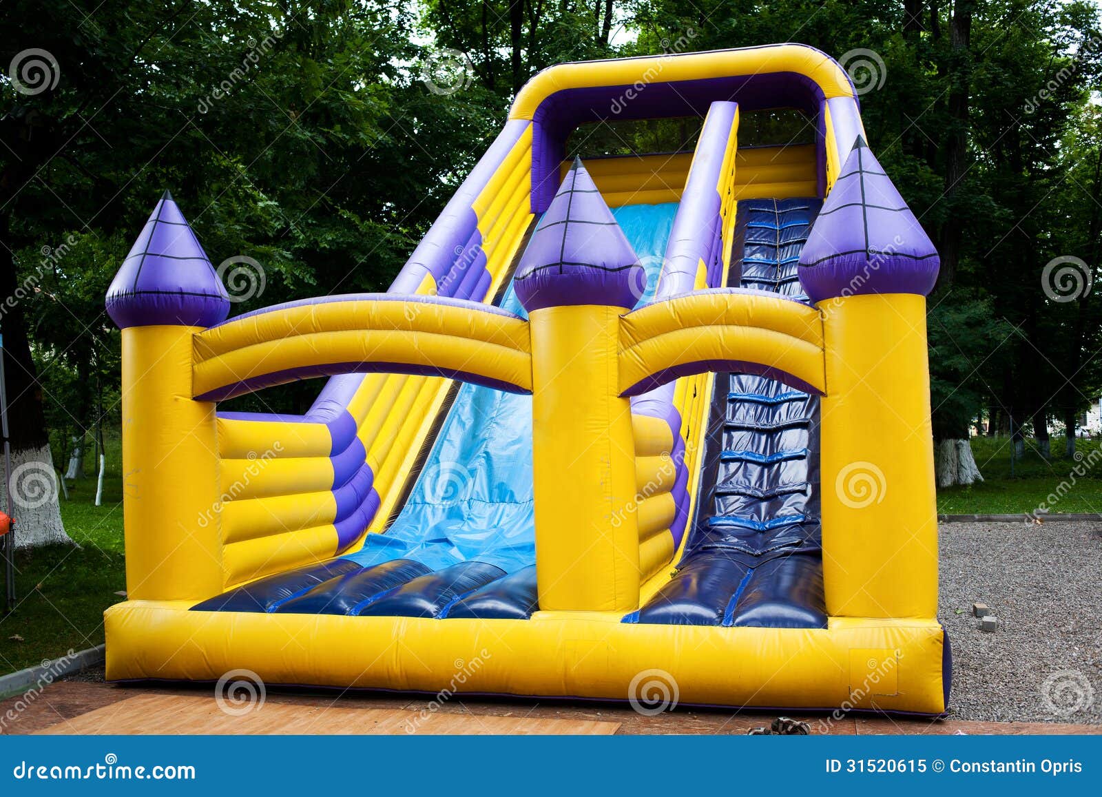 inflatable castle and slide