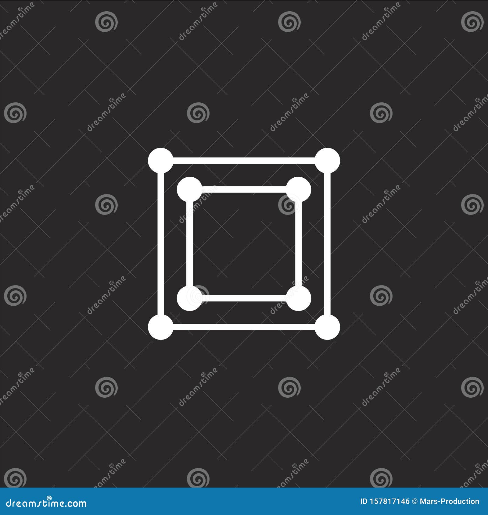 bounding box icon. filled bounding box icon for website  and mobile, app development. bounding box icon from filled 
