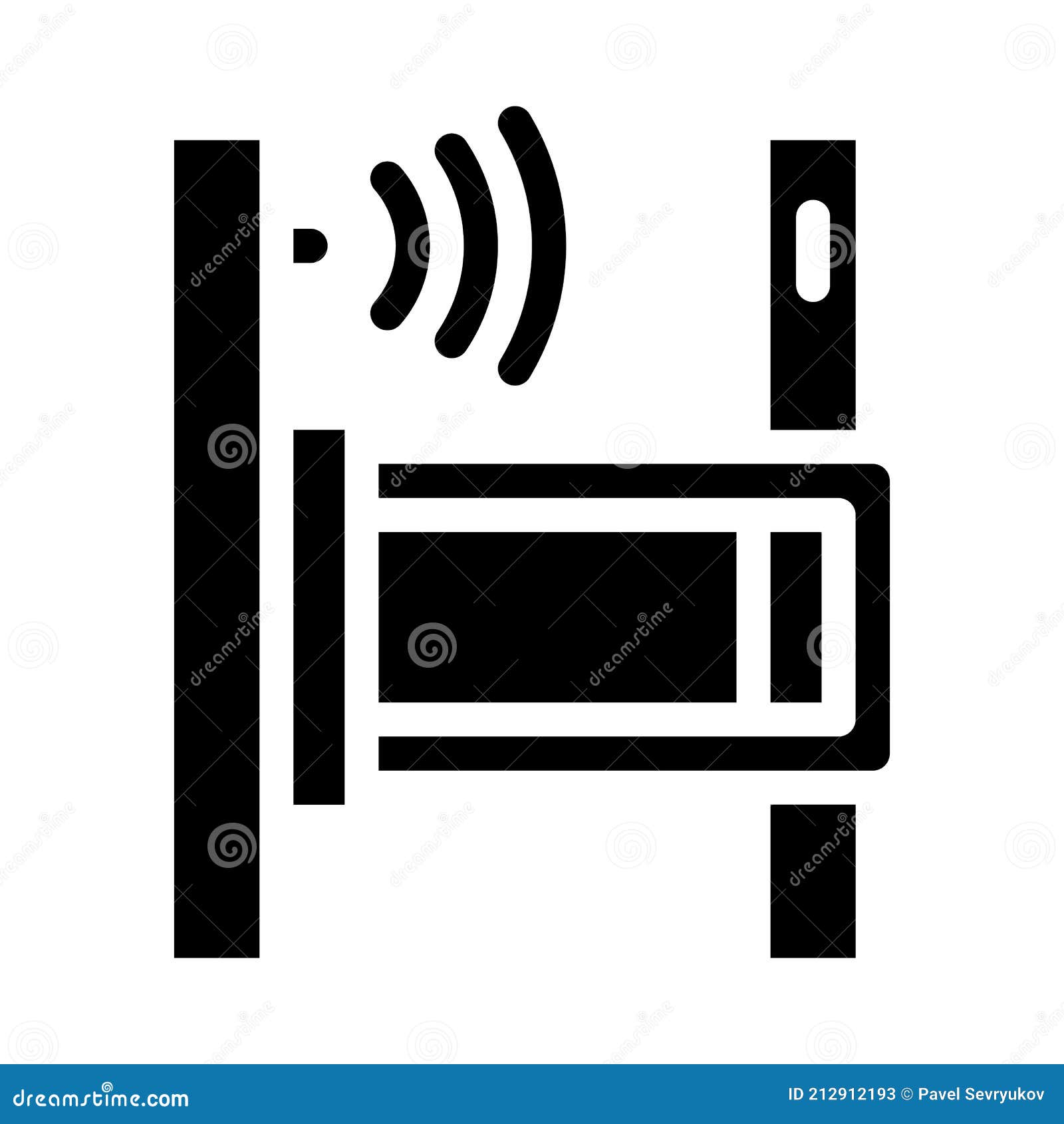 bounding frame with sensor glyph icon  