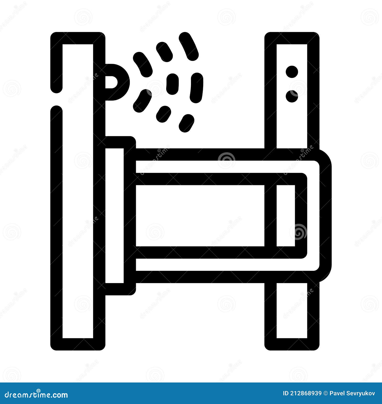 bounding frame with sensor line icon  