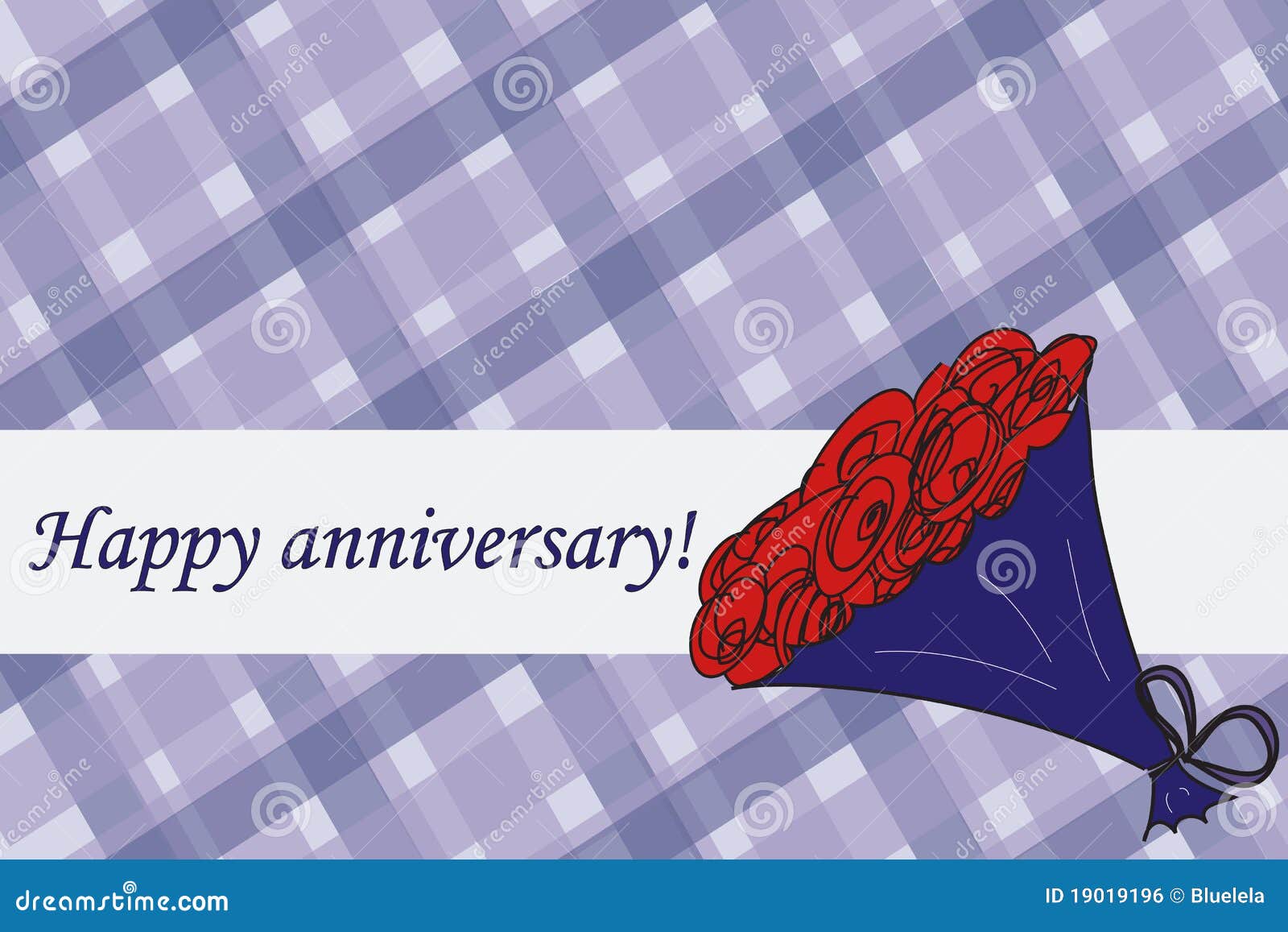 Bouquet anniversary card stock vector. Illustration of floral 19019196