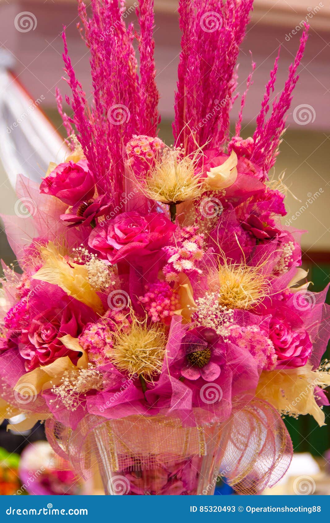 Bouquet of Artificial Flowers Stock Image Image of gift, pattern