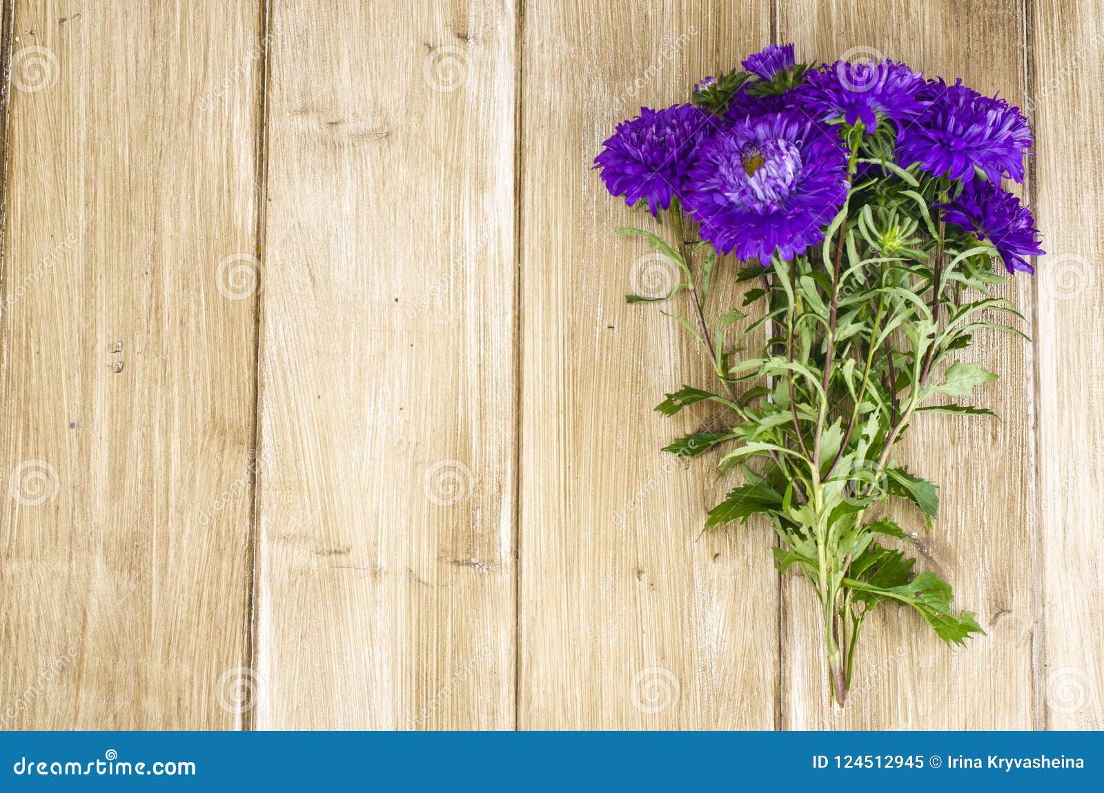Bouquet of Autumn Violet Asters Stock Image - Image of design, colorful ...