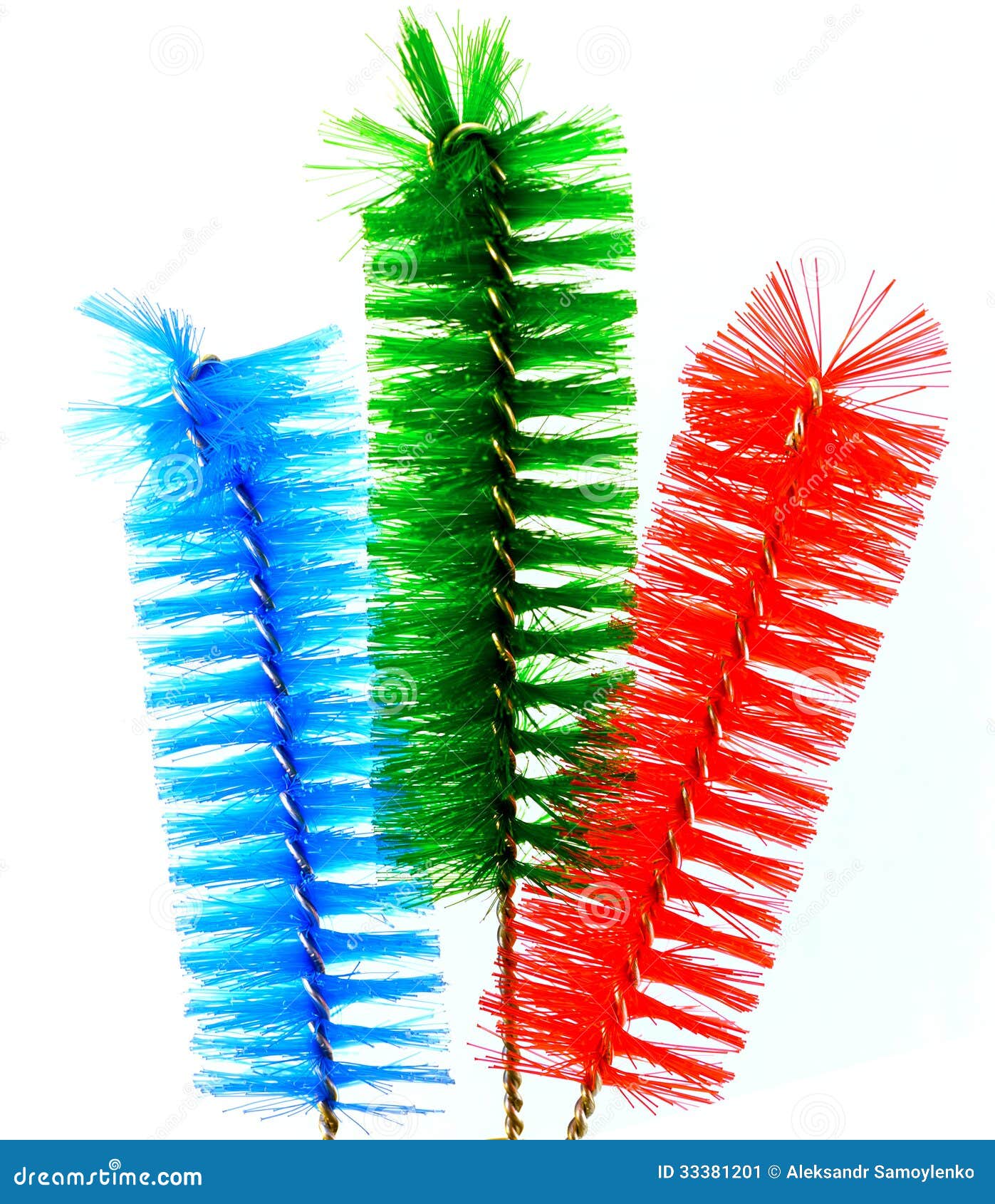 Bouquet of Brushes for Washing Dishes Stock Image Image of blue, items 33381201