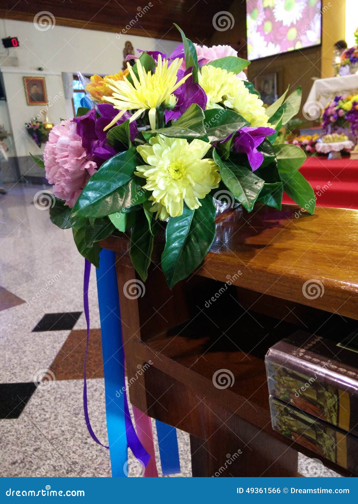 Bouquet in church editorial photo. Image of beautiful 49361566