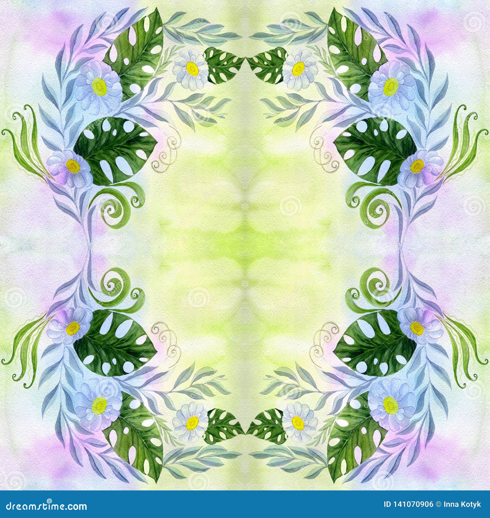 Download A Bouquet Of Daisy Flowers - Flowers, Leaves On Watercolor ...