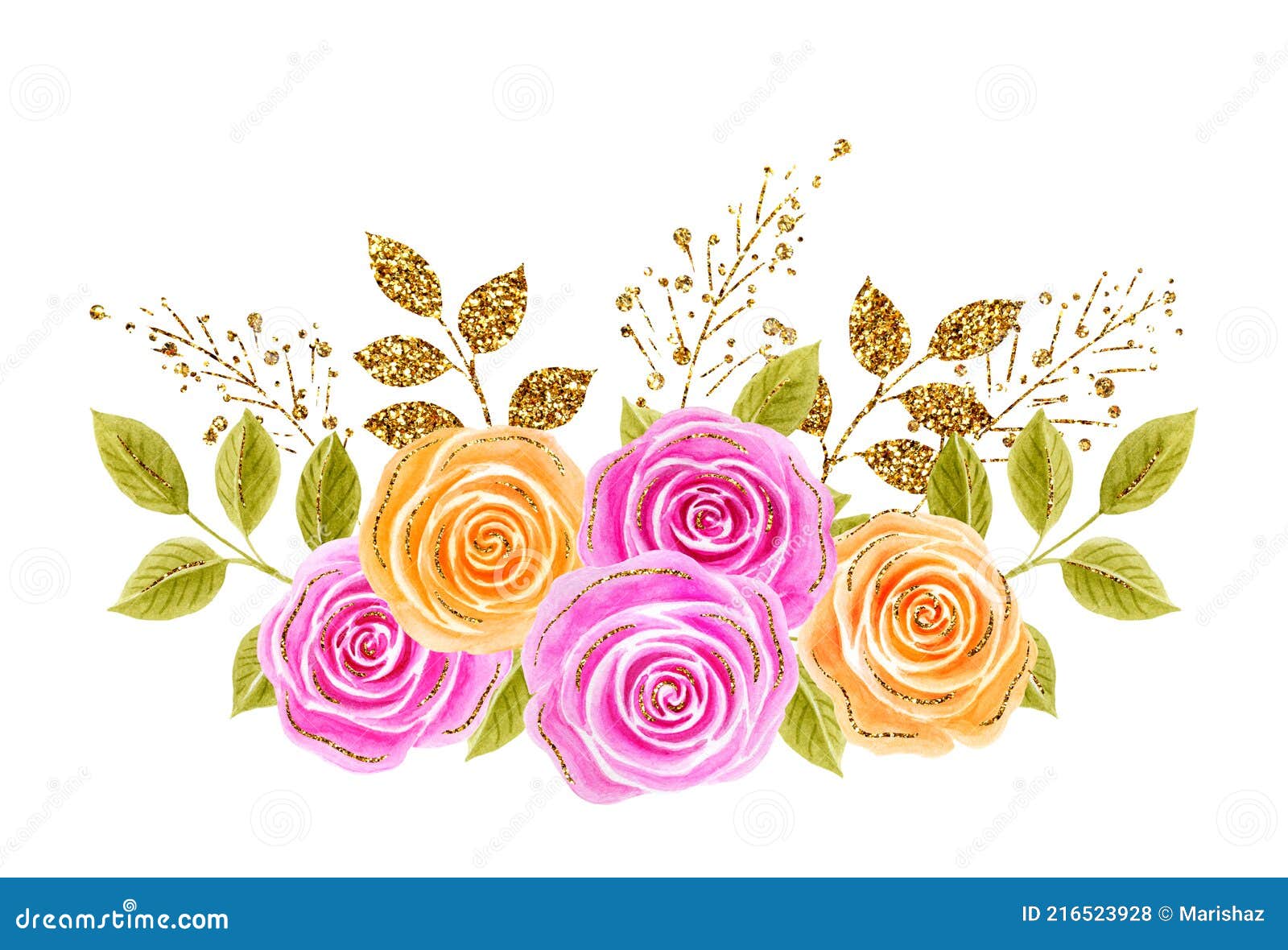 Bouquet De Flores De Rosas. Pintura Aquosa Desenhada à Mão Com Rosas Rosa E Amarelas Douradas E Folhagem Brilhante Isolada Em Bran Ilustração Stock - Ilustração de nave, folhagem: 216523928 Bouquet De Flores De Rosas. Pintura Aquosa Desenhada à Mão Com Rosas Rosa E Amarelas Douradas E Folhagem Brilhante Isolada Em Bran Ilustração Stock - Ilustração de nave, folhagem: 216523928