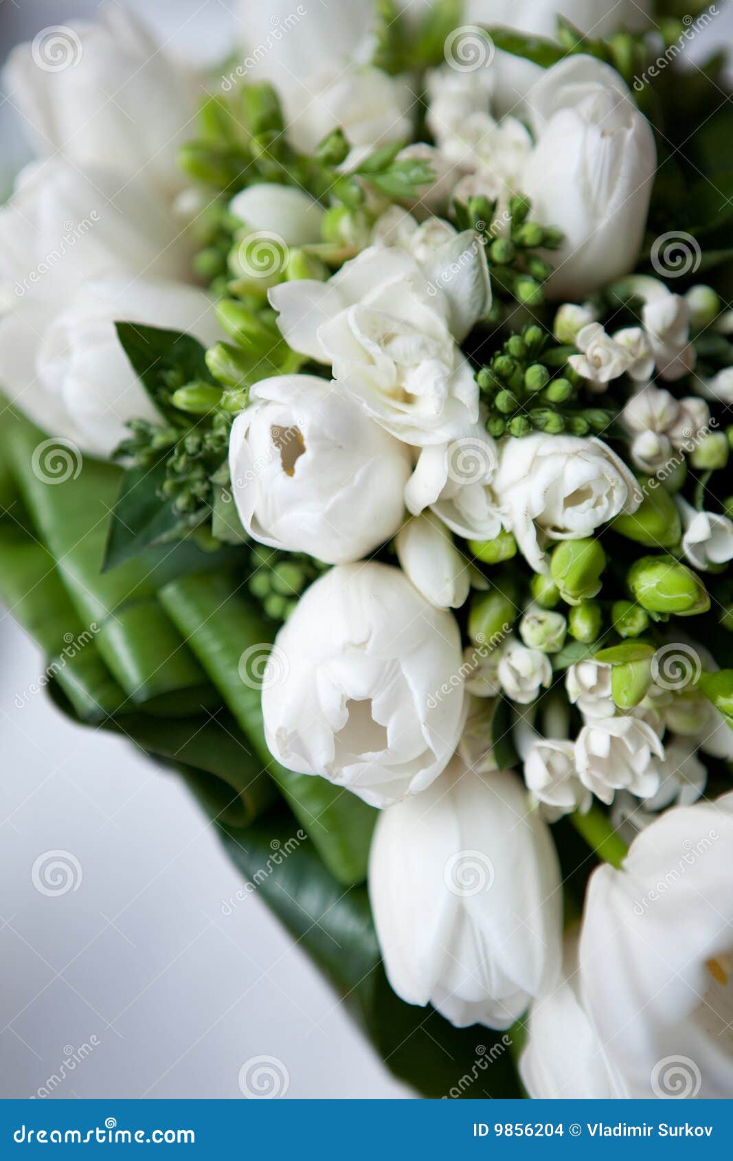 Bouquet De Mariage Des Fleurs Blanches Photo stock - Image du fleur,  décoratif: 9856204