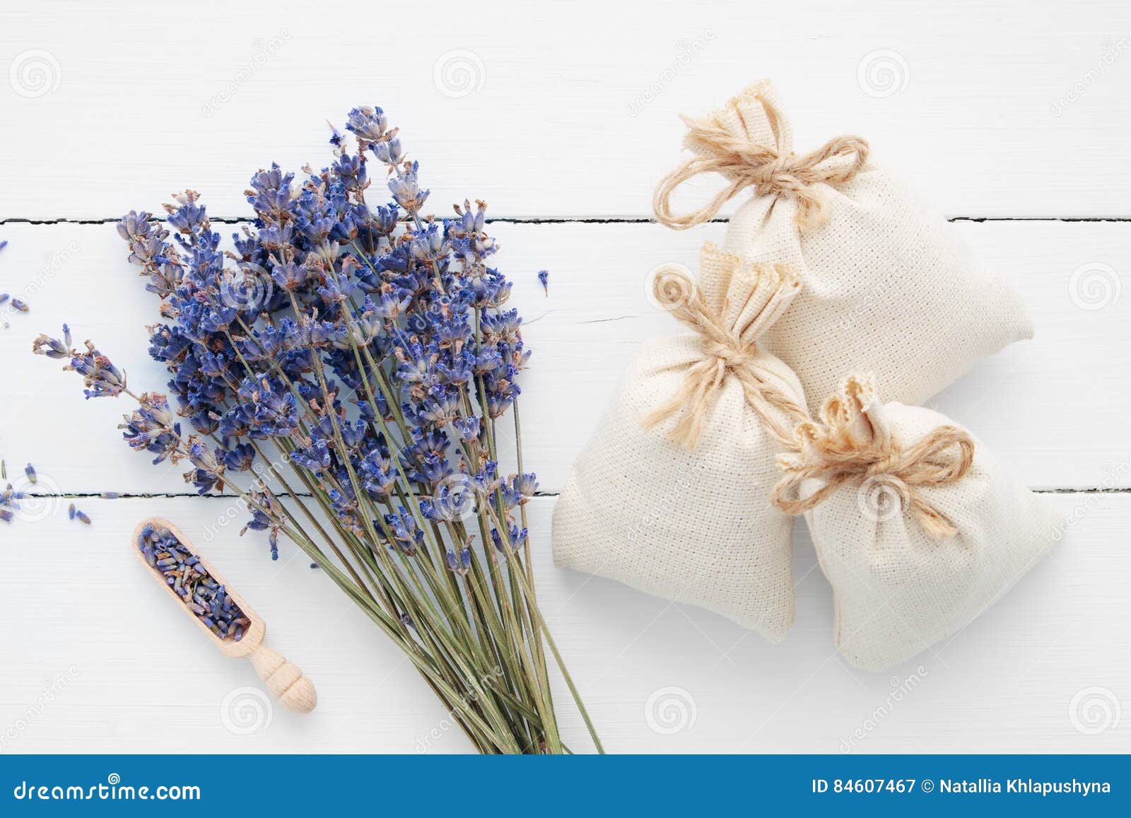 Bouquet of Dry Lavender Flowers and Sachets Filled with Lavender Stock  Image - Image of bouquet, lavender: 84607467