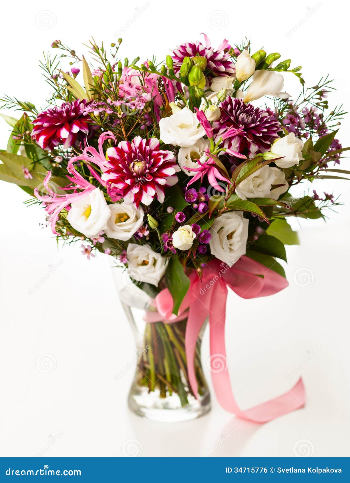 bouquet flowers beautiful vase 34715776