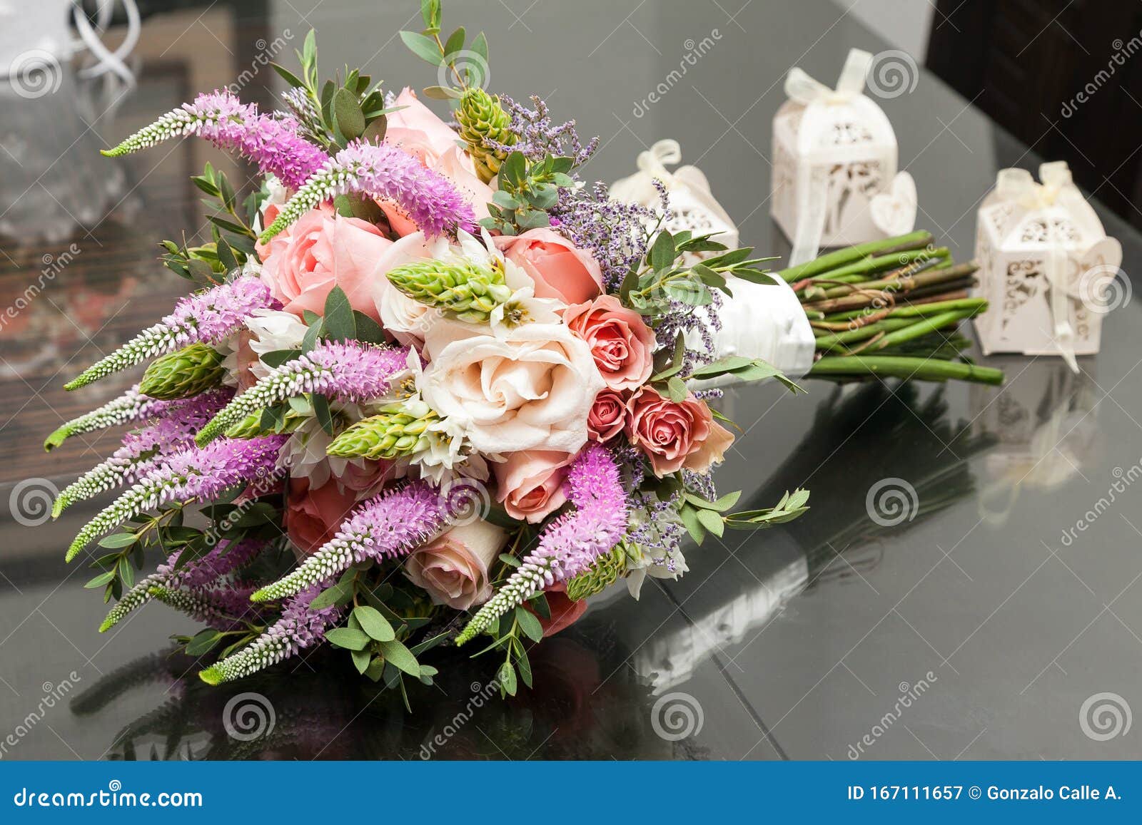Bouquet of Flowers for the Bride on Her Wedding Day Stock Image Image