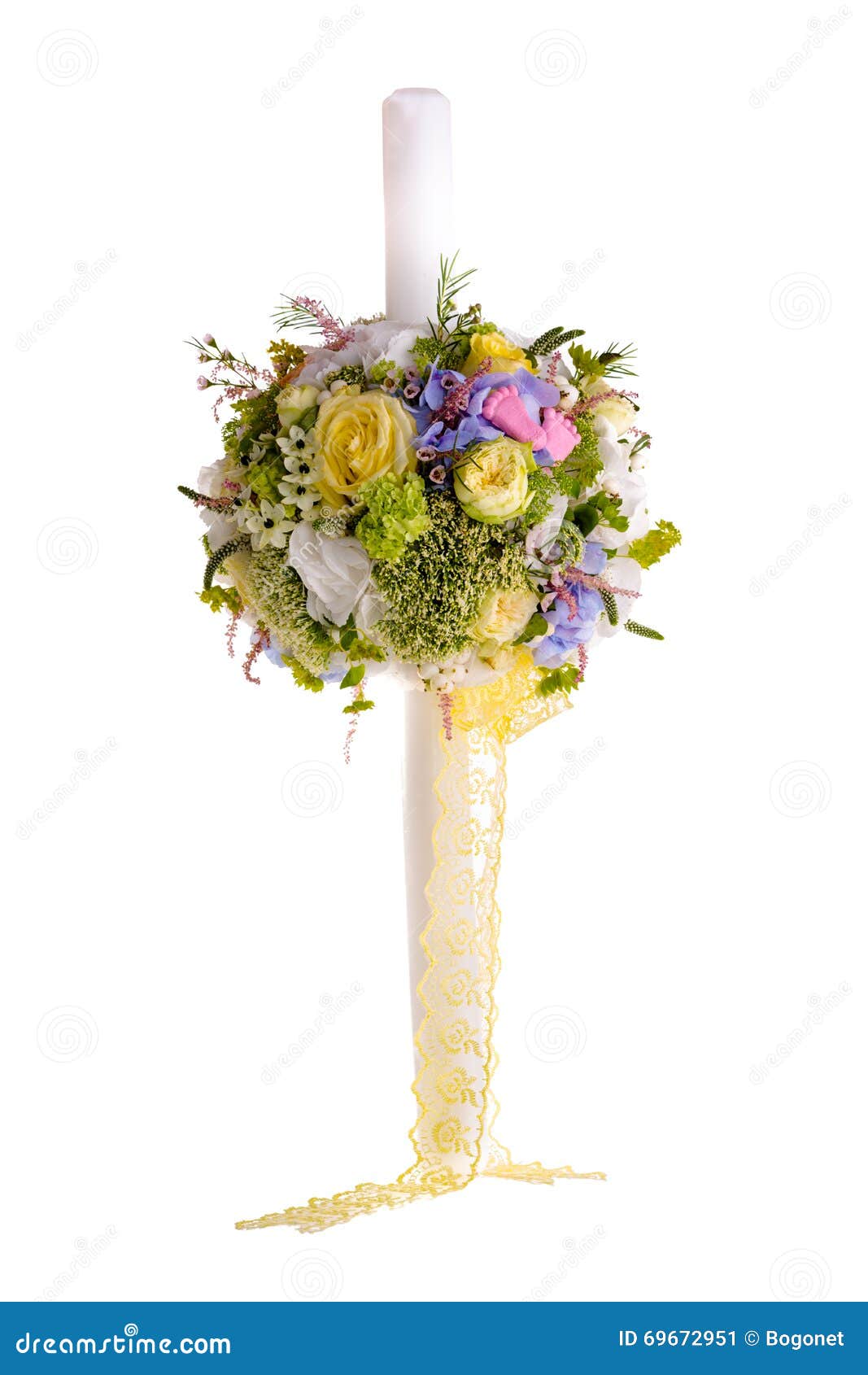 Bouquet of Flowers with Candles Stock Image Image of life, marry