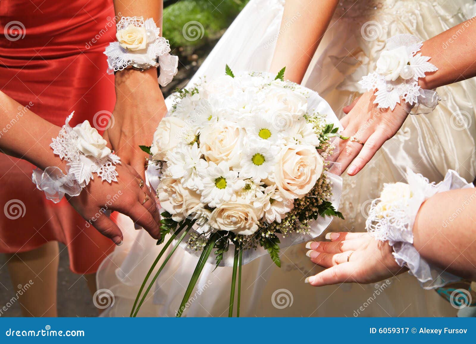 Bouquet of Flowers and Hands Stock Image Image of rose, nosegay 6059317