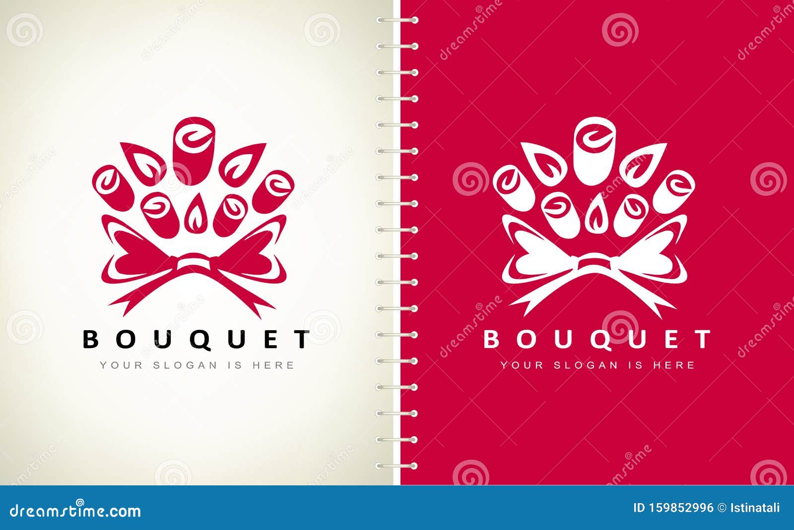 Bouquet of Flowers Logo Vector Design Stock Vector Illustration of