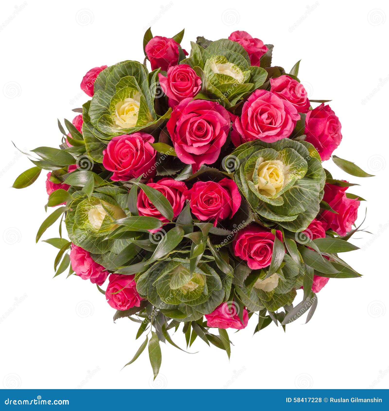 Bouquet of Flowers Top View Isolated on White Stock Photo Image of
