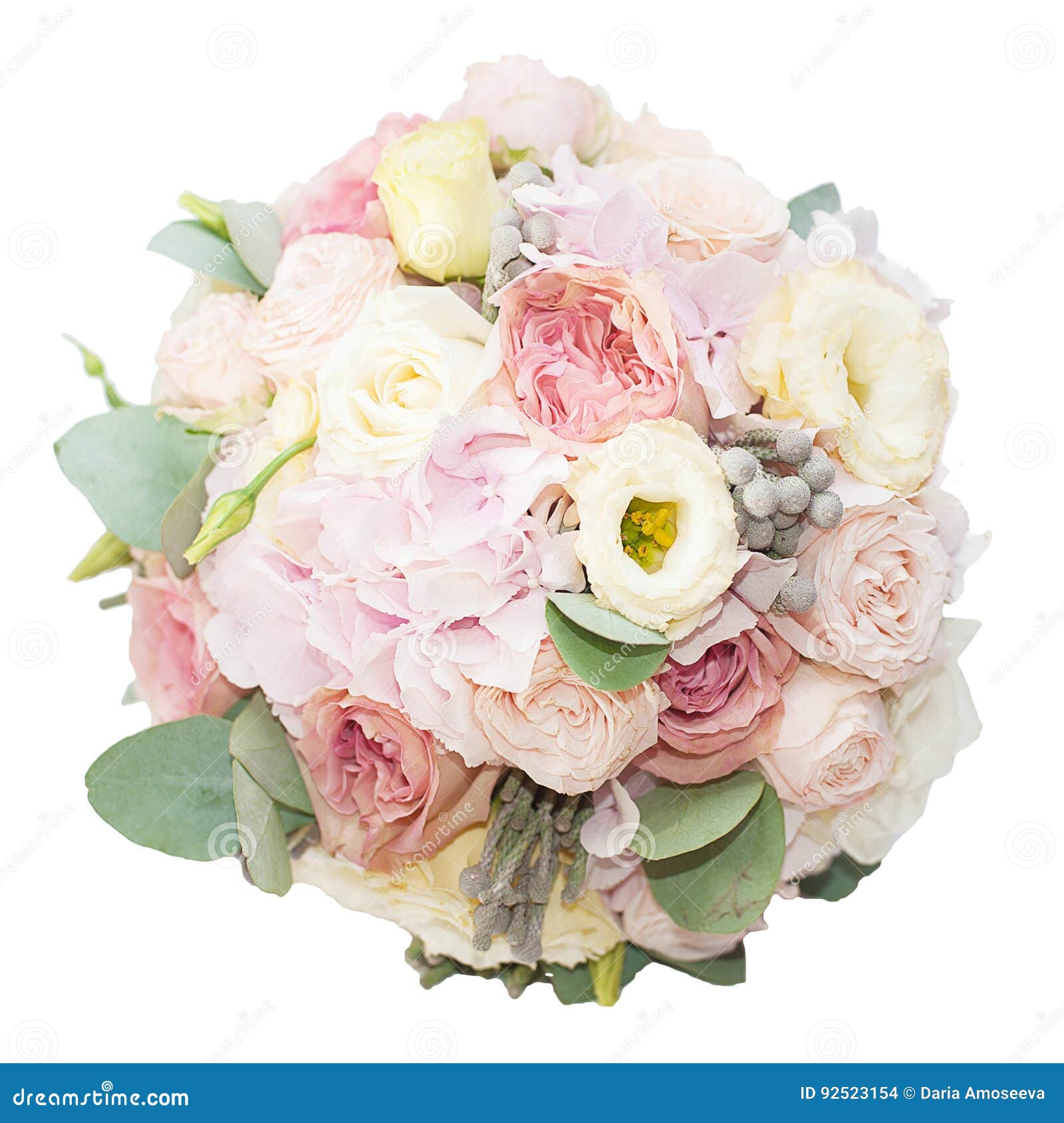 Bouquet of Gentle Flowers in the Box Isolated on White Background Stock Photo Image of