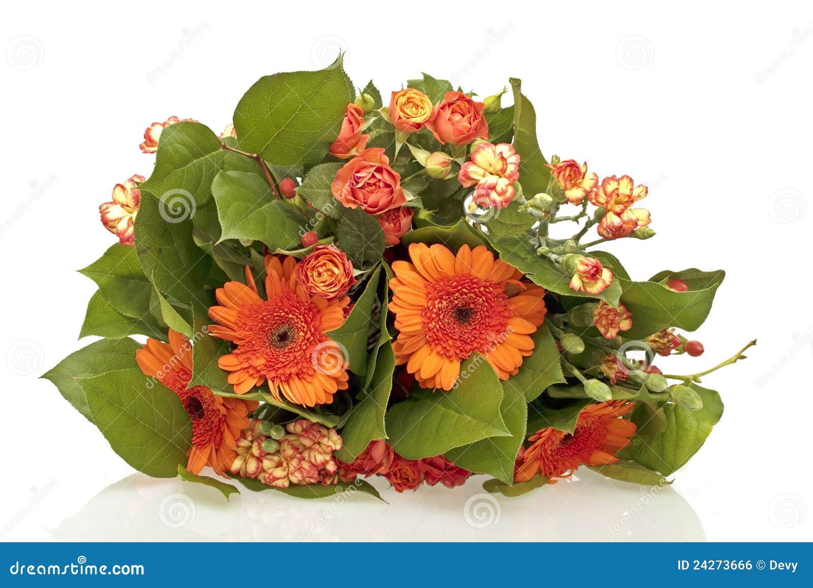 Bouquet of orange flowers stock photo. Image of flora 24273666